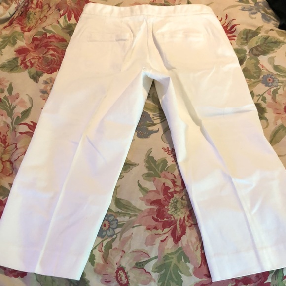 TALBOTS sz 4 Petite Crop Cotton Spandex Side-Zip Button detail Nautical $109 NEW - Picture 15 of 16